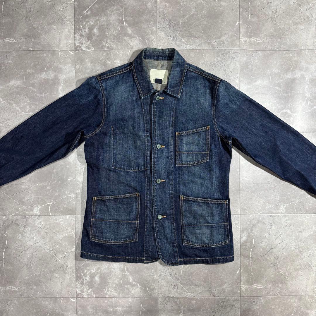 90s 00s OLD GAP デニム カバーオール チョアジャケット 濃紺