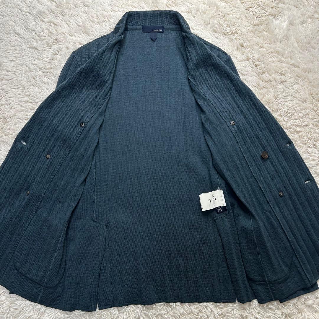 【美品】LARDINI ラルディーニ　ダブル ニット ジャケット ブートニエール