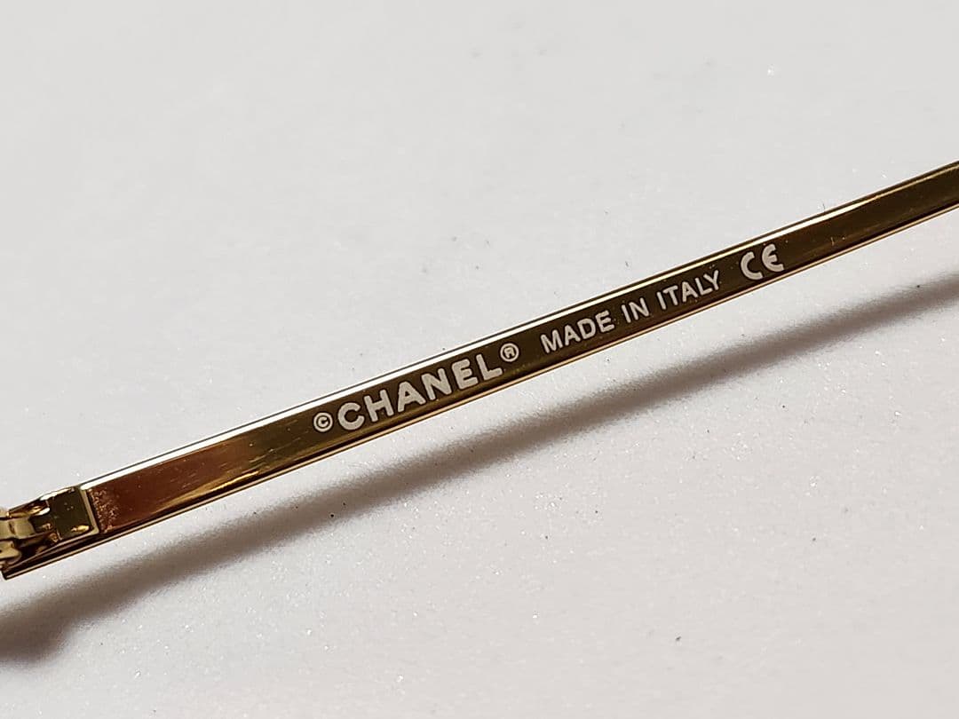 CHANEL.オレンジグラデーション ラインストーン　サングラス シャネル