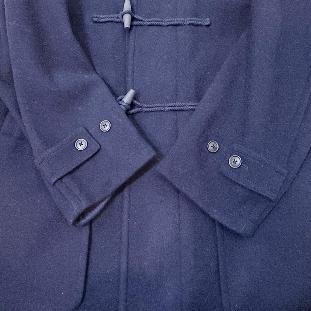 美品 ユニクロ+J XL ダッフルコート フード ネイビー トグル メンズ