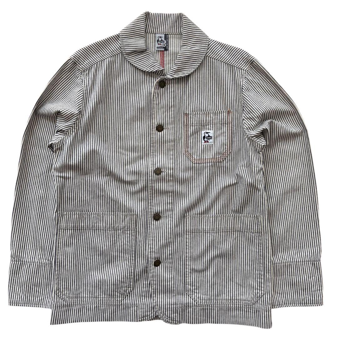 【美品】CHUMS ヒッコリーストライプ カバーオール Sサイズ チャムス