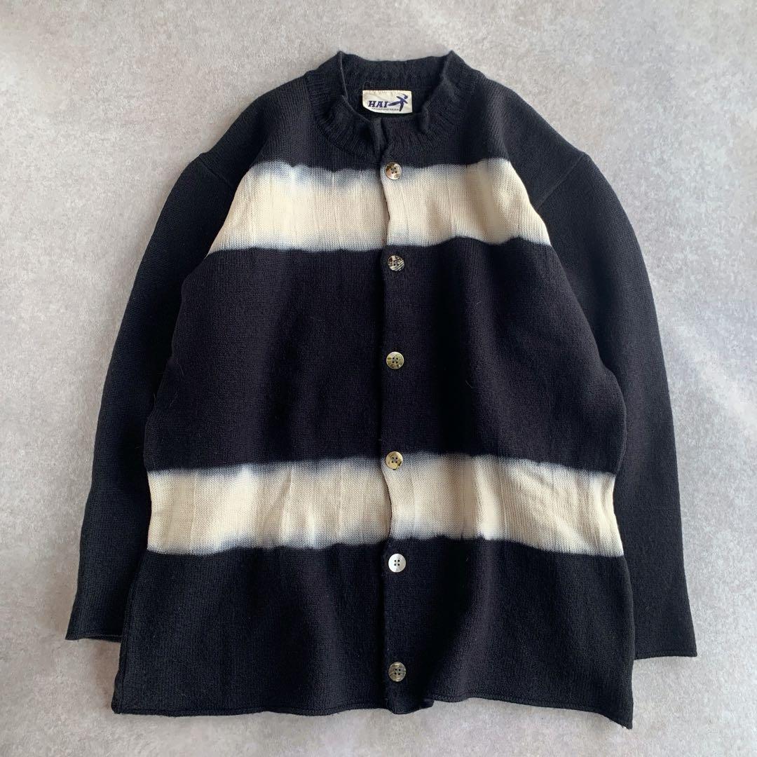 HAI SPORTING GEAR グラデーション カーディガン ウール 黒