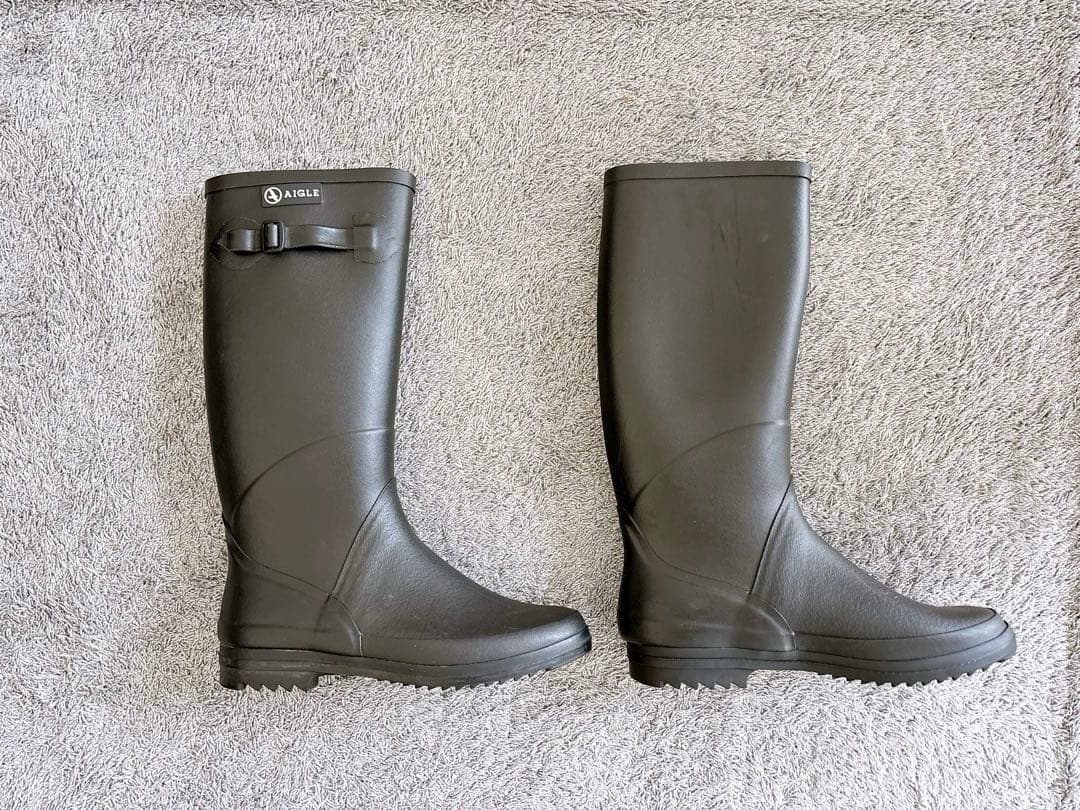 AIGLE エーグル　レインブーツ　長靴 38 24㎝　ブラック