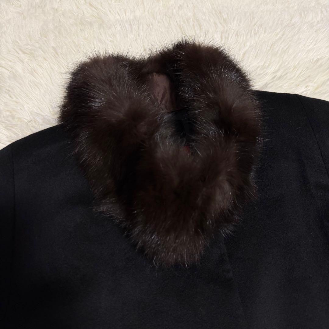 最高級極美品　XLサイズ相当　カシミヤ100% ロシアンセーブル　ピアチェンツァ