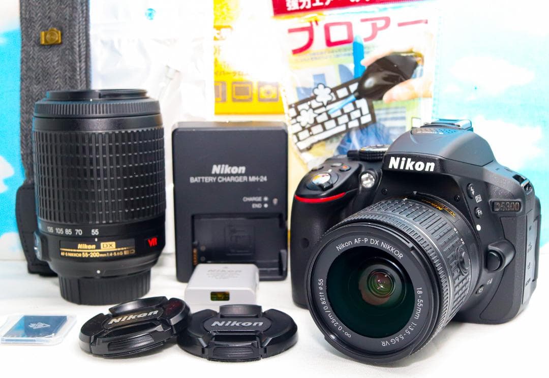Nikon D5300⭐️ダブルレンズ⭐️Wi-Fi搭載⭐️自撮りがラクラク!