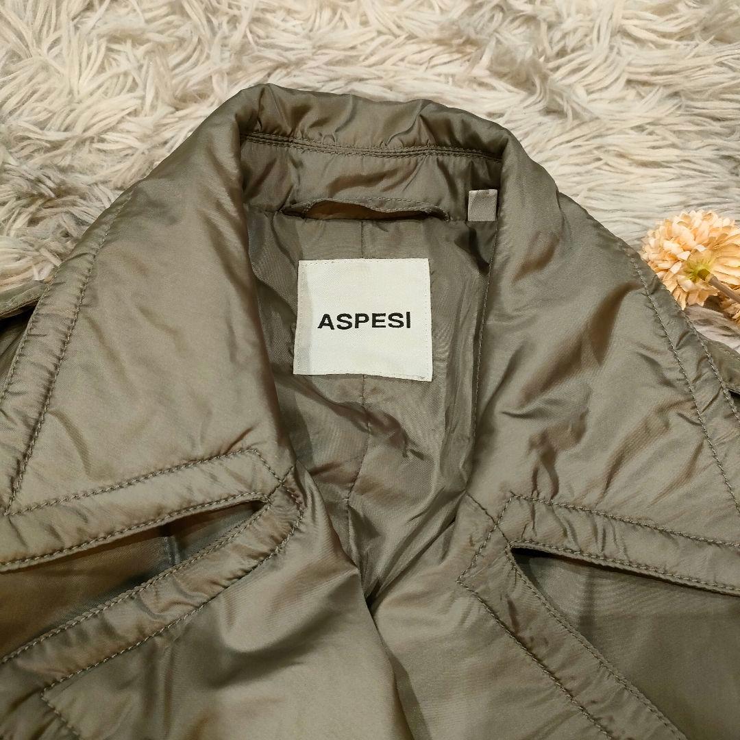 良品　ASPESI ナイロン トレンチコート　S 軽量　サーモア　ベルト付