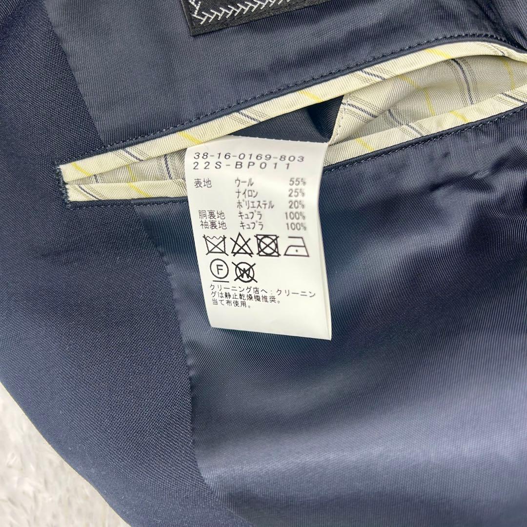美品 BEAMS+段返り 3つボタン ブレザー 紺ブレ 金ボタン ジャケット