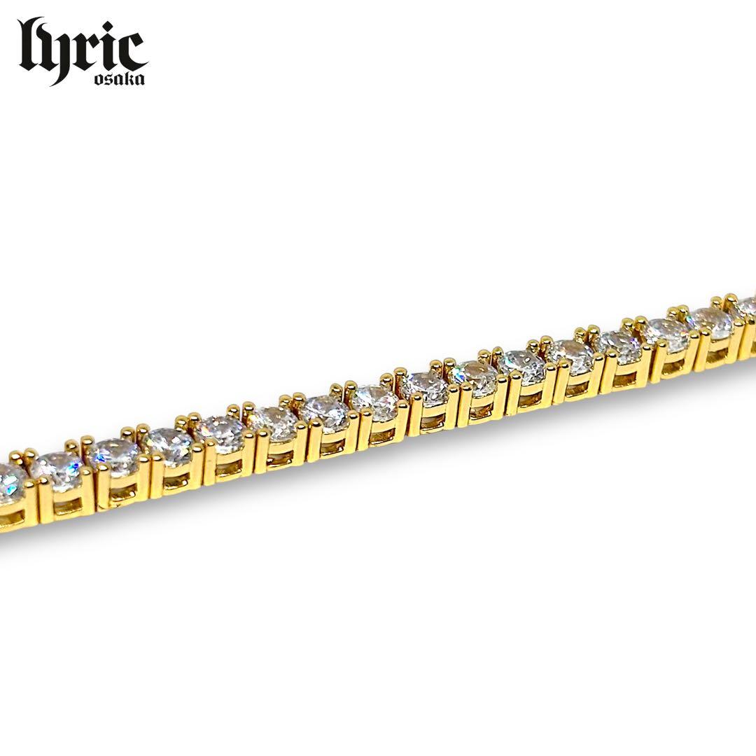3mm 50cm テニスネックレス テニスチェーン 高品質 コスパ最強 GOLD
