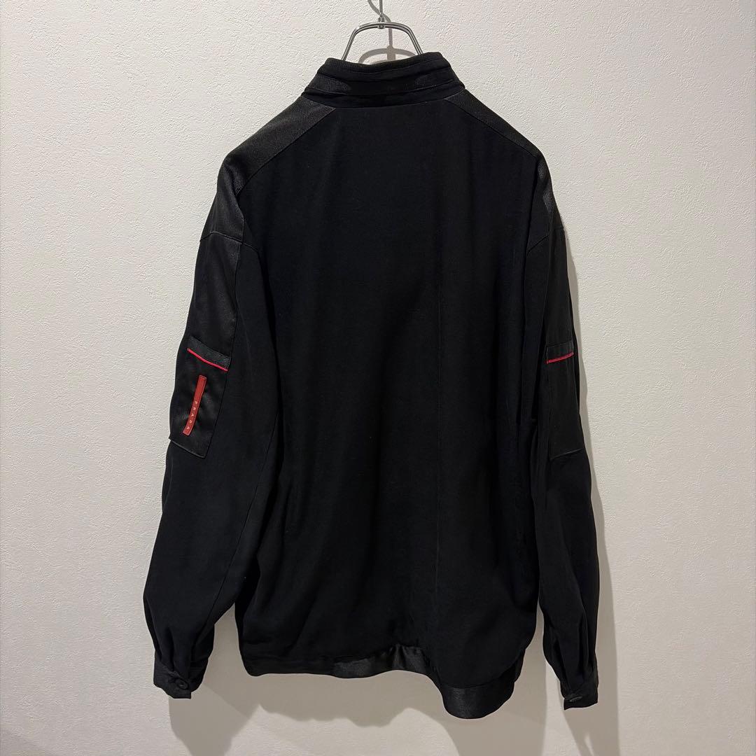 【美品✨XL】PRADA ナイロン切り替え　ブルゾン　ラバーロゴ　archive