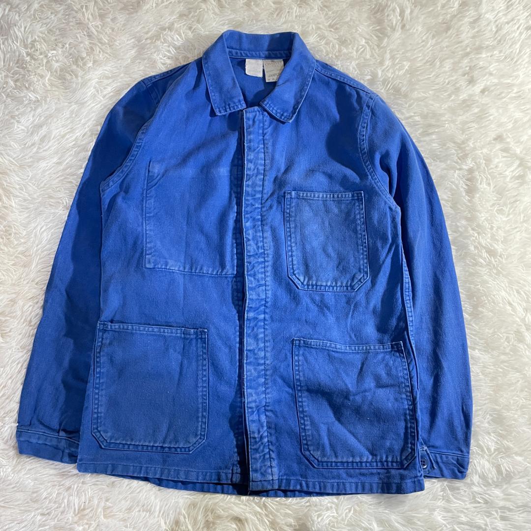 80s 90s CHARVET フレンチワークジャケット 青 42 ユニセックス