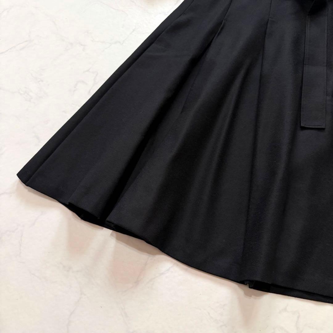 極美品☆ADORE アドーア　ウールアムンゼンフレアースカート　ベルト付き　36