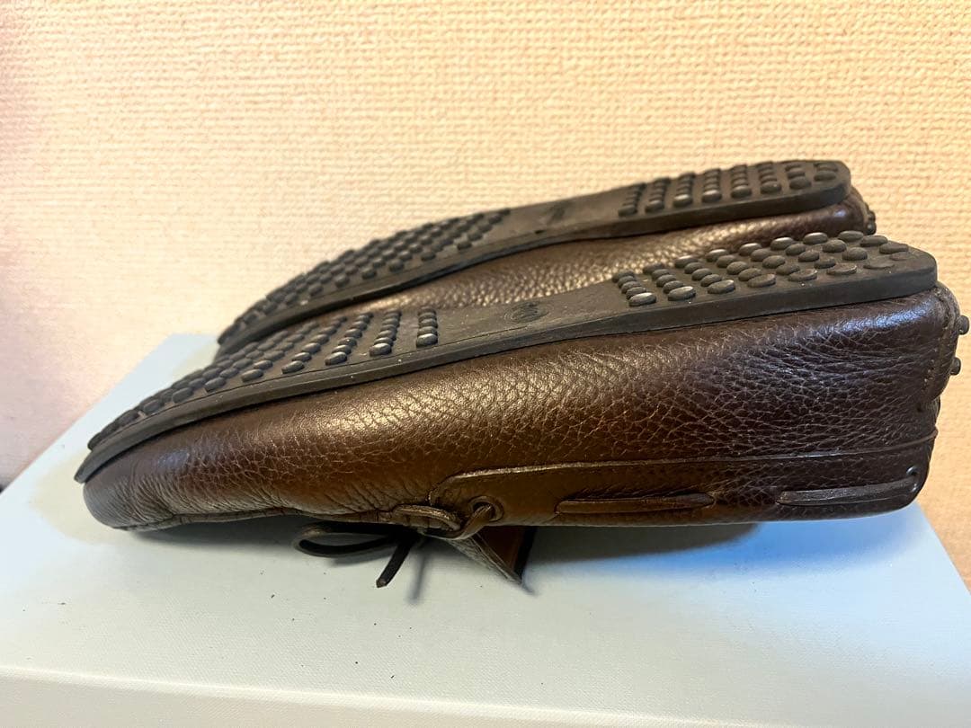 TOD'S チャコール　レザー ローファー