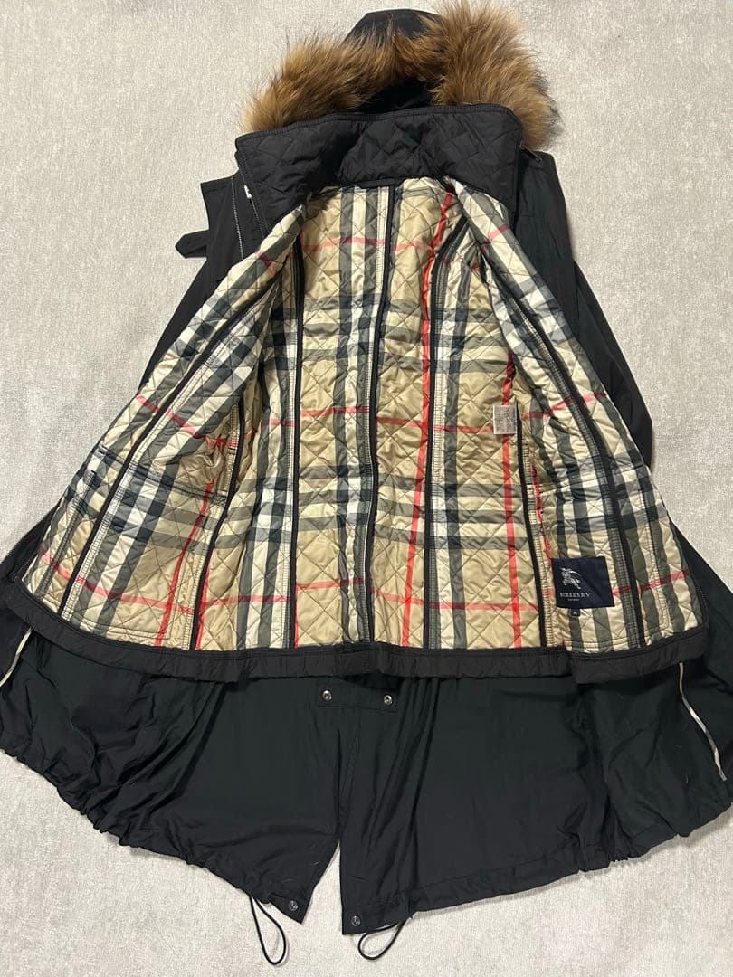BURBERRY LONDON⭐︎ 6wayモッズコート　リアルファー　黒　36