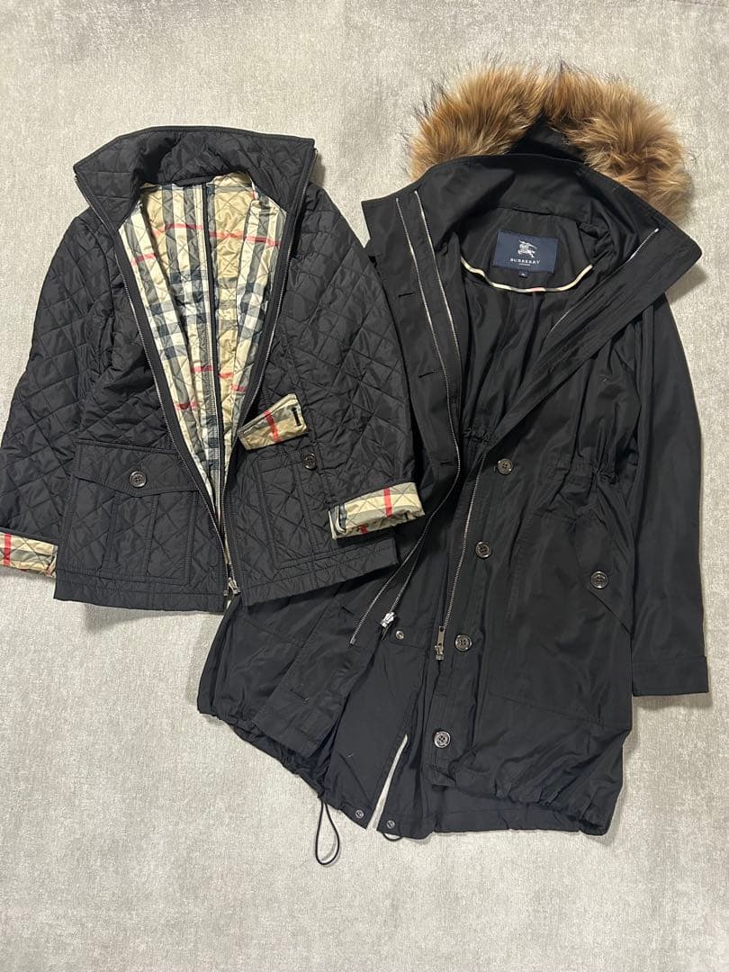 BURBERRY LONDON⭐︎ 6wayモッズコート　リアルファー　黒　36