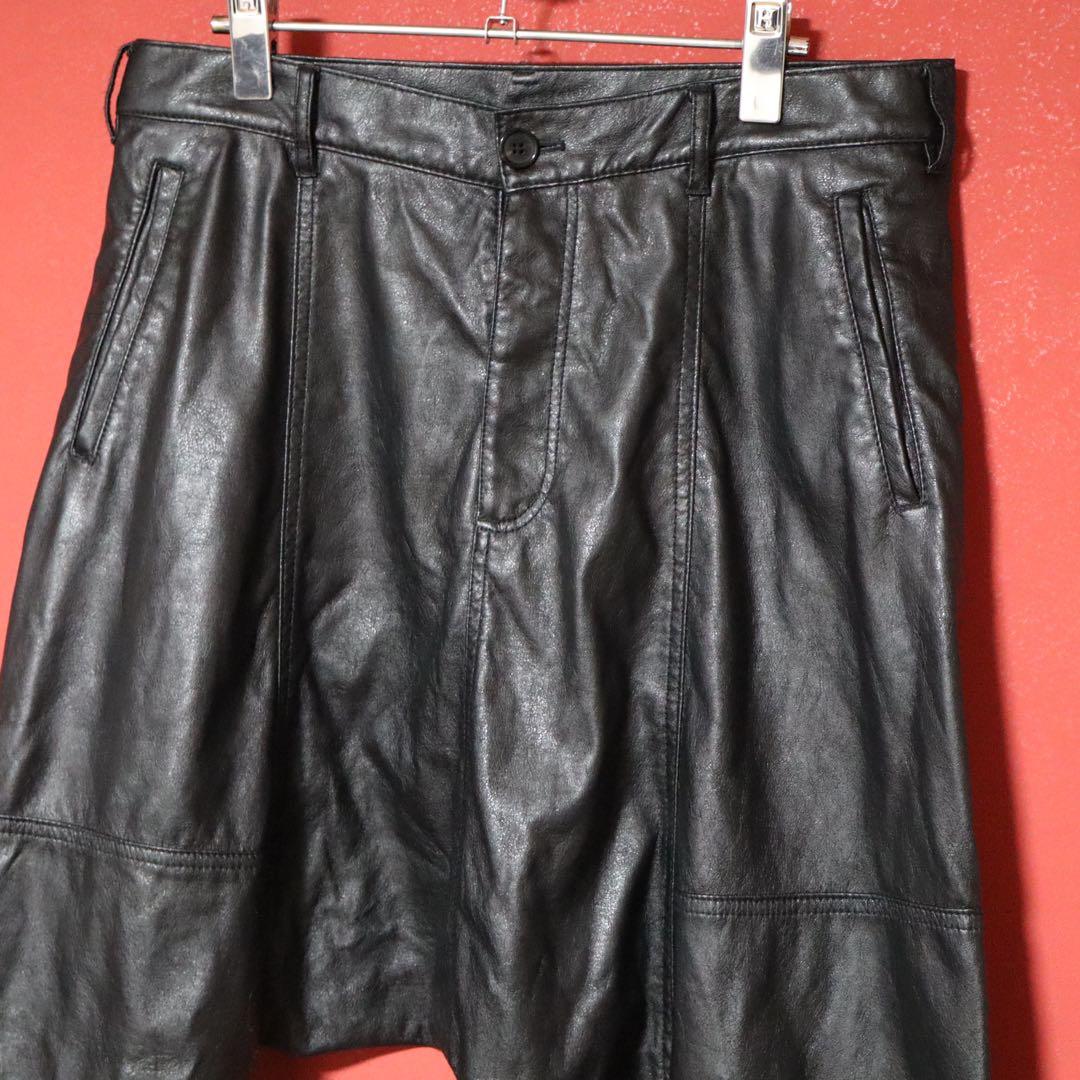 【モード】COMME des GARCONS SHIRT レザー サルエルパンツ