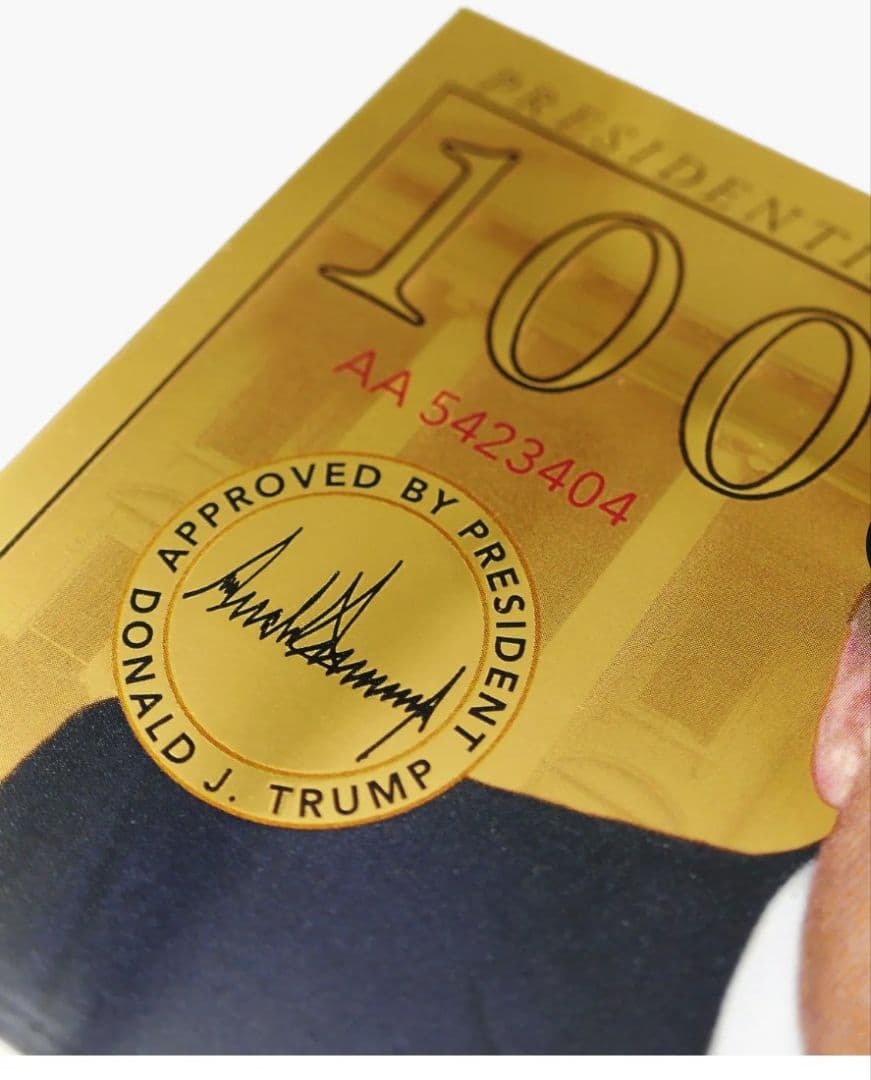 本当に綺麗♪☆☆トランプ大統領純金(１００mg)ノート☆☆