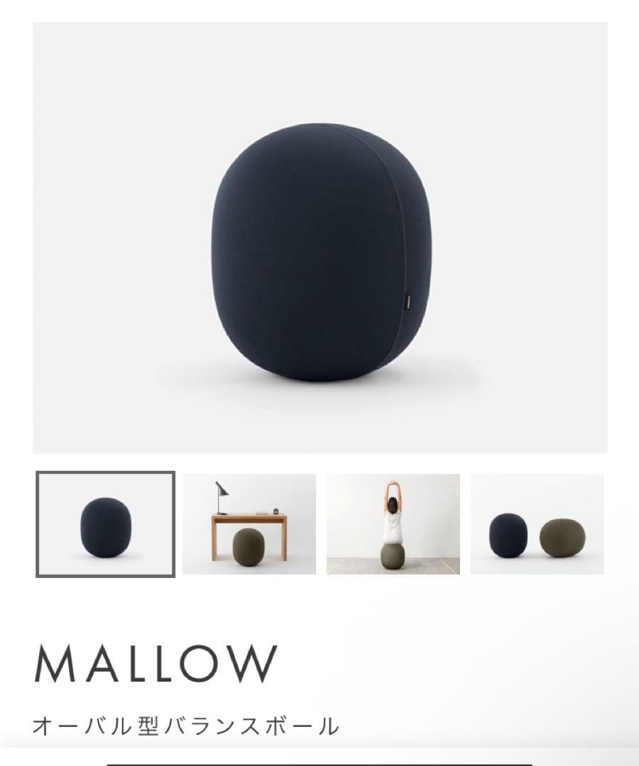 【箱 説明書無】MALLOW オーバル型バランスボール