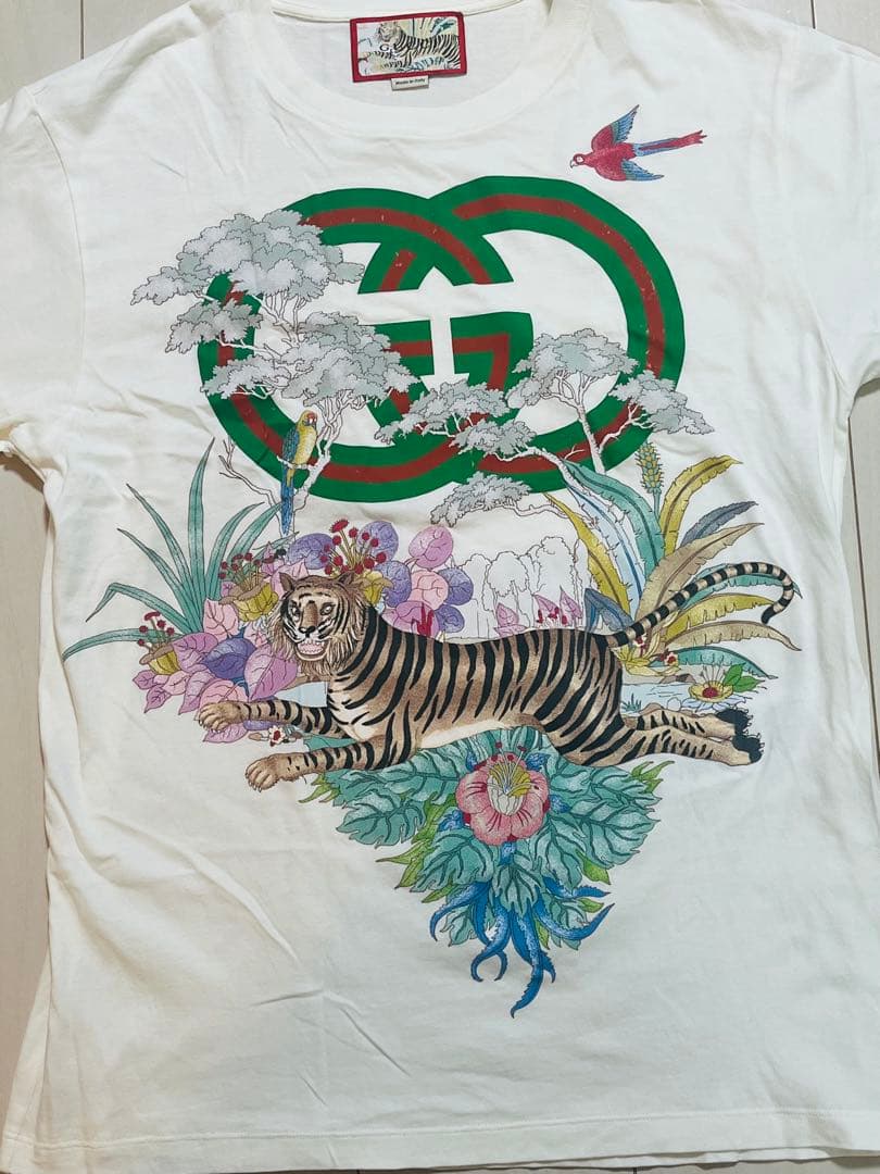【極美品】GUCCI タイガー Tシャツ ホワイト Sサイズ