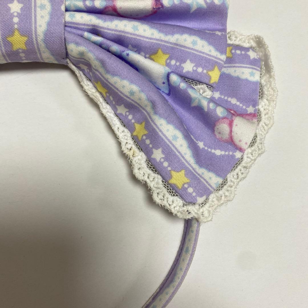 Angelic Pretty 星柄リボンカチューシャ ラベンダー 正規品ロリィタ