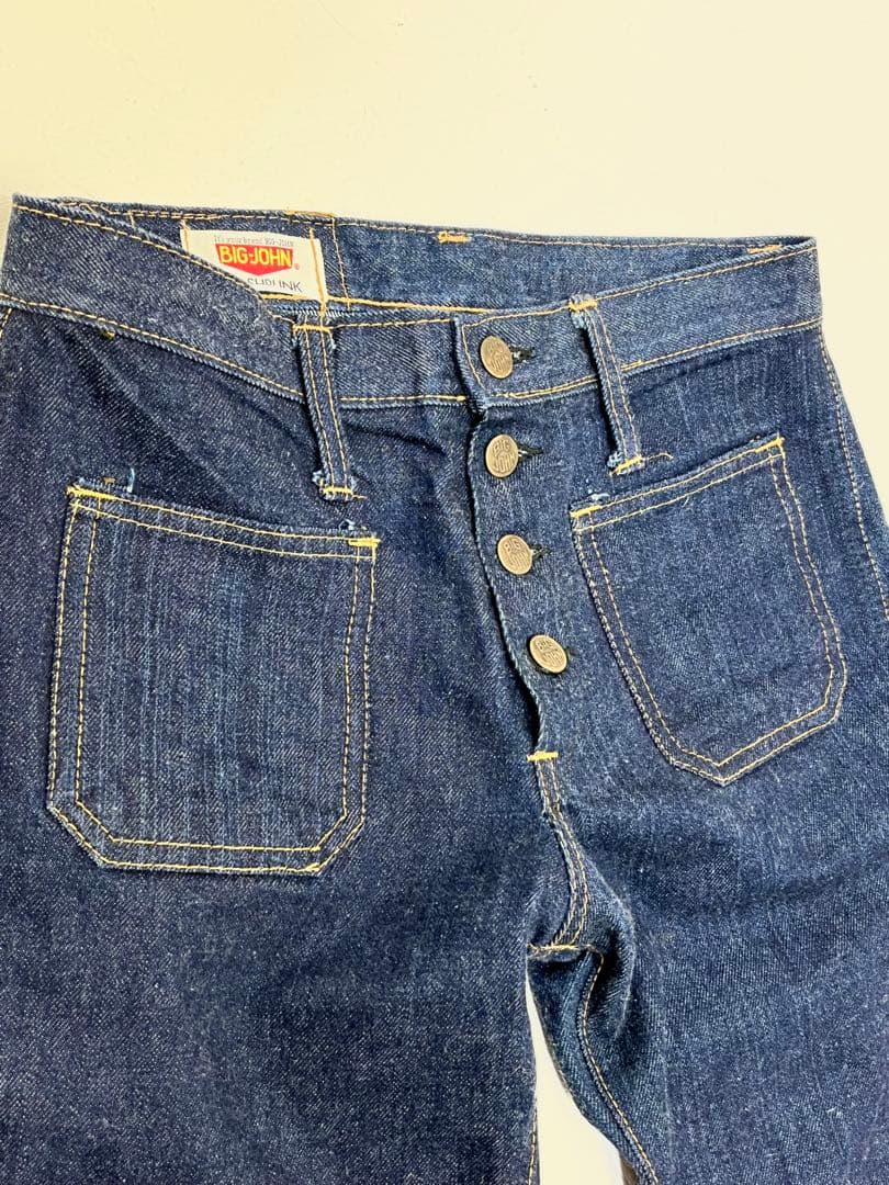 中古美品 BIGJOHN ベルボトムジーンズ W29/73cm フレアーデニム