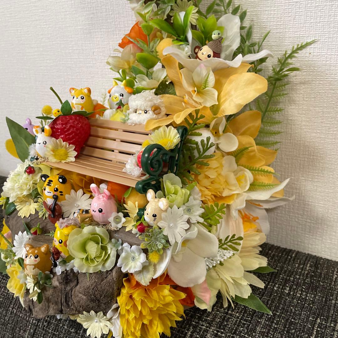 【一点もの】yuuさま専用です☆黄色とオレンジと白のお花の置物