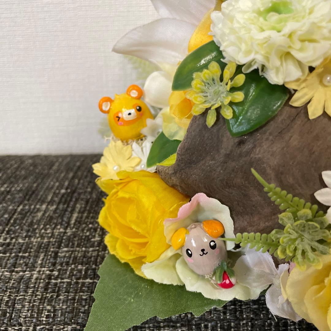 【一点もの】yuuさま専用です☆黄色とオレンジと白のお花の置物