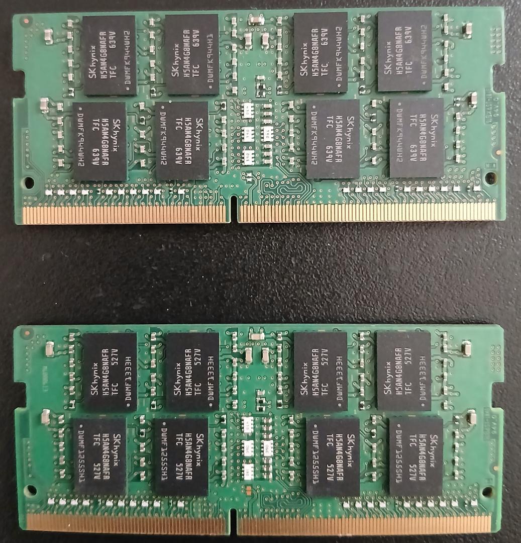 ノートPC用 DDR4メモリ 8GB 2枚合計16GB