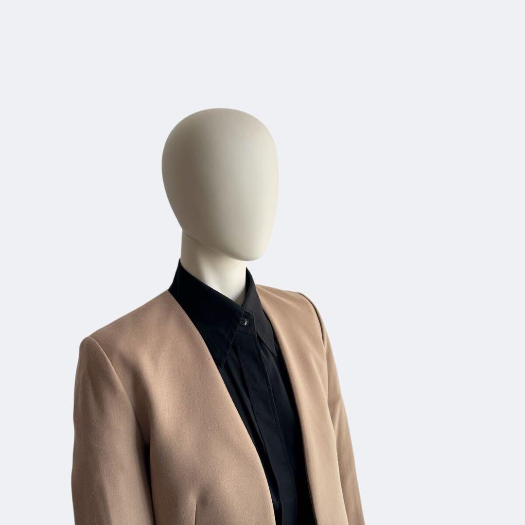 【タグ付き】定価5万セオリー ノーカラージャケット 00 ベージュ