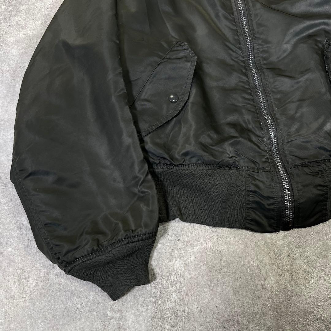 90s USA製　アルファ　MA-1 フライトジャケット　M 深めカーキ
