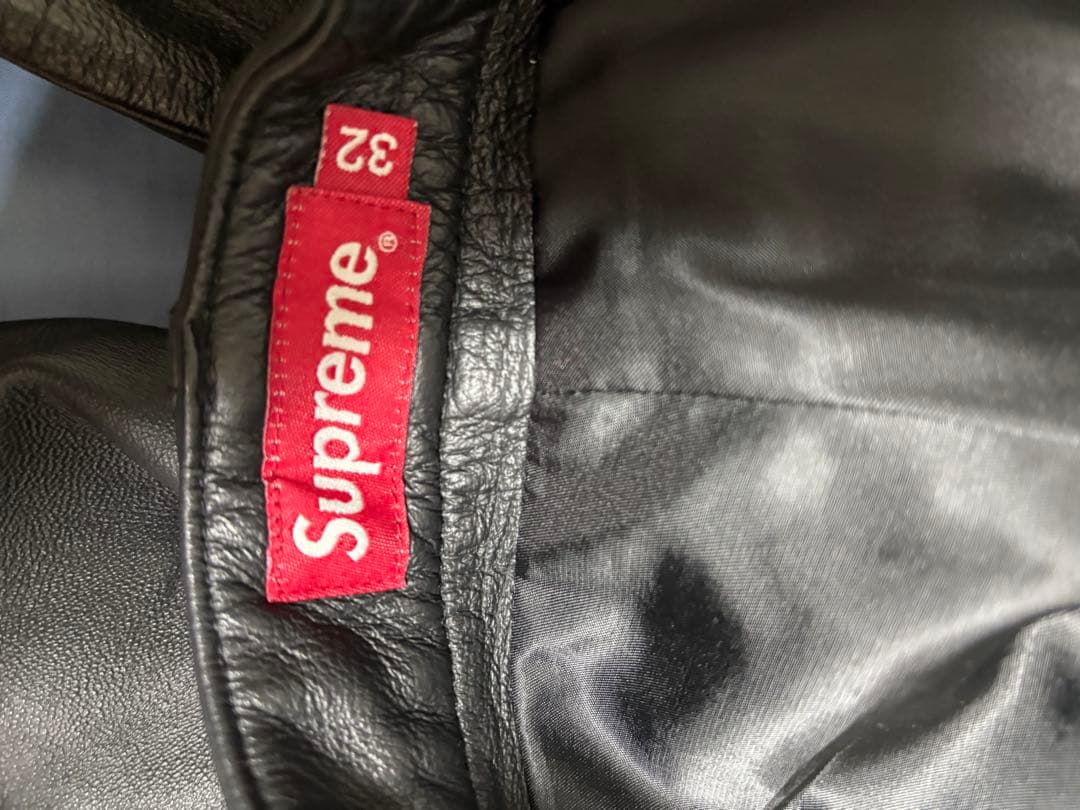 Supreme Leather 5-Pocket Jean レザーパンツ 32