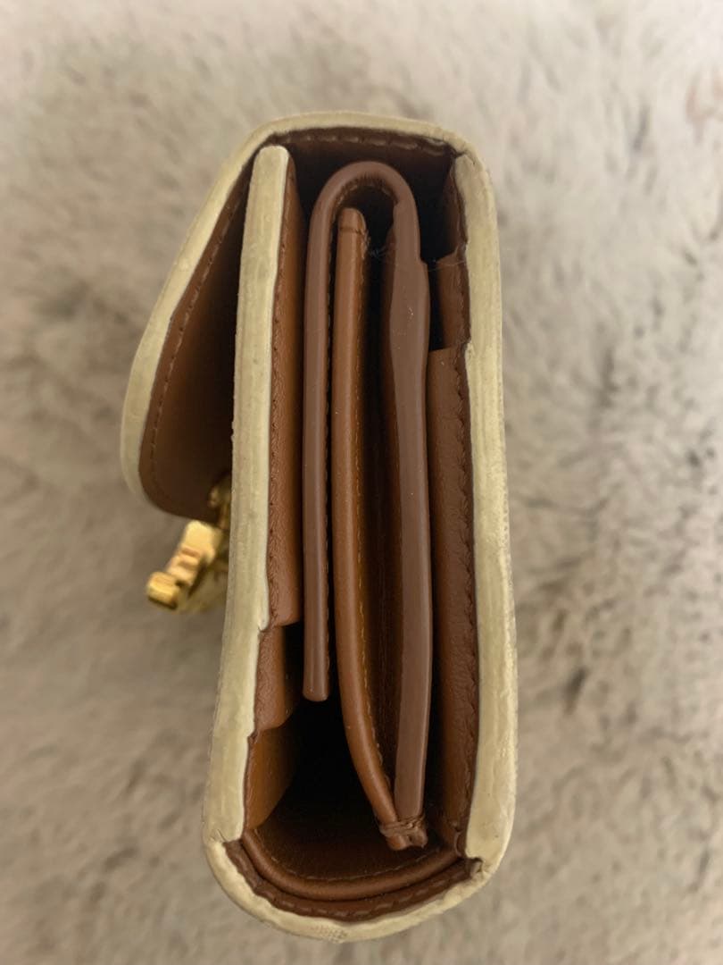【美品】CELINE セリーヌ レザー トリオンフ 三つ折り財布