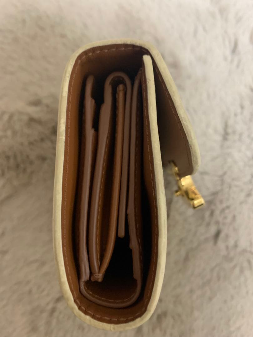 【美品】CELINE セリーヌ レザー トリオンフ 三つ折り財布
