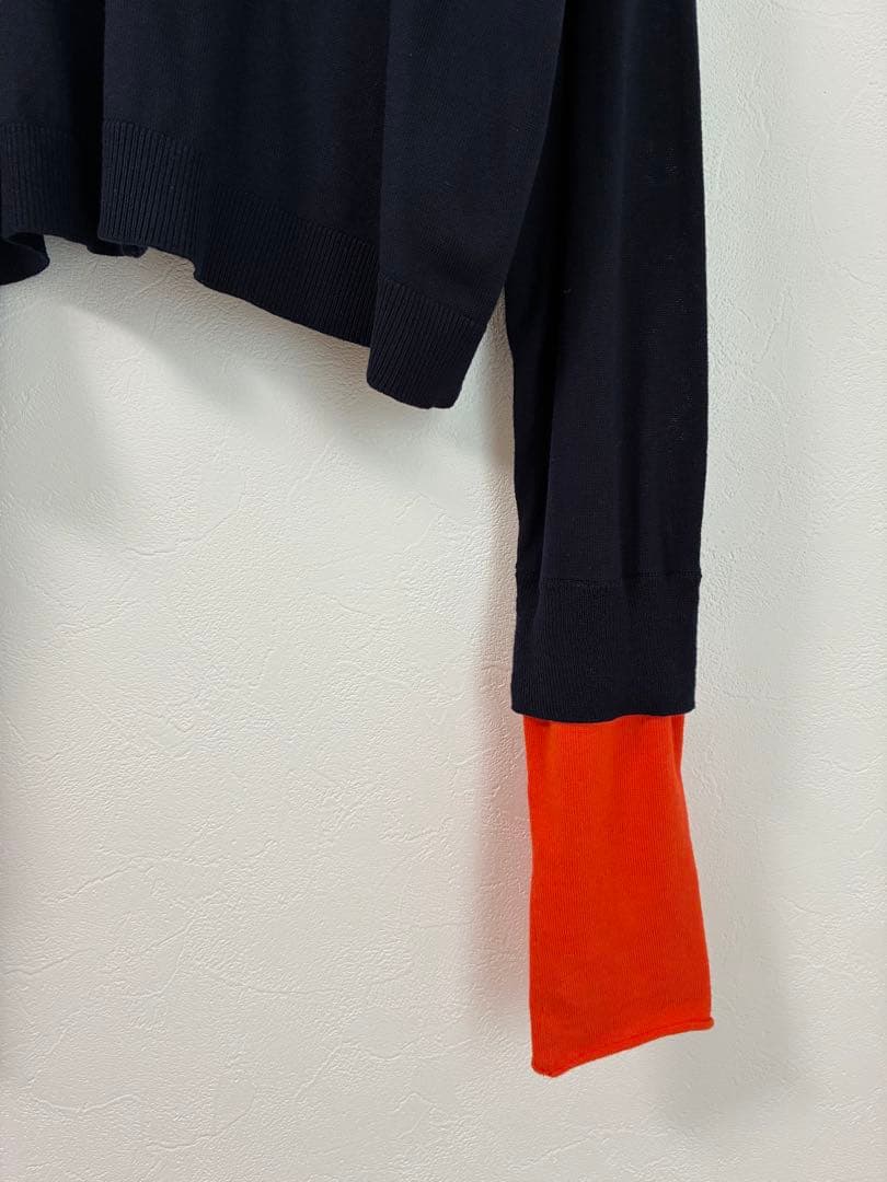 ENFOLD LAYERED-CARDIGAN カーディガン　ネイビー　武井咲