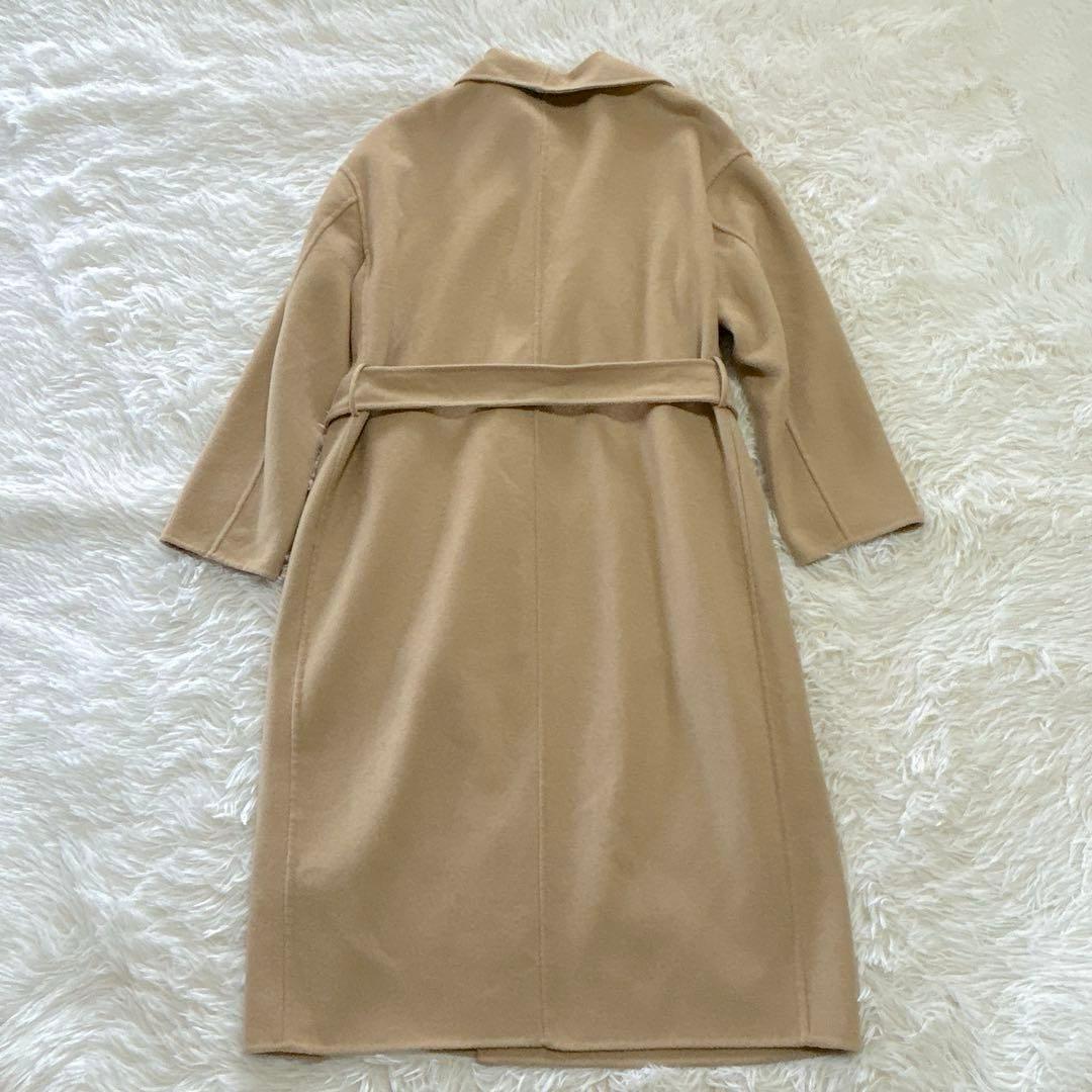 トゥモローランド カシミヤ ベルテッド リバーコート 36 ベージュ