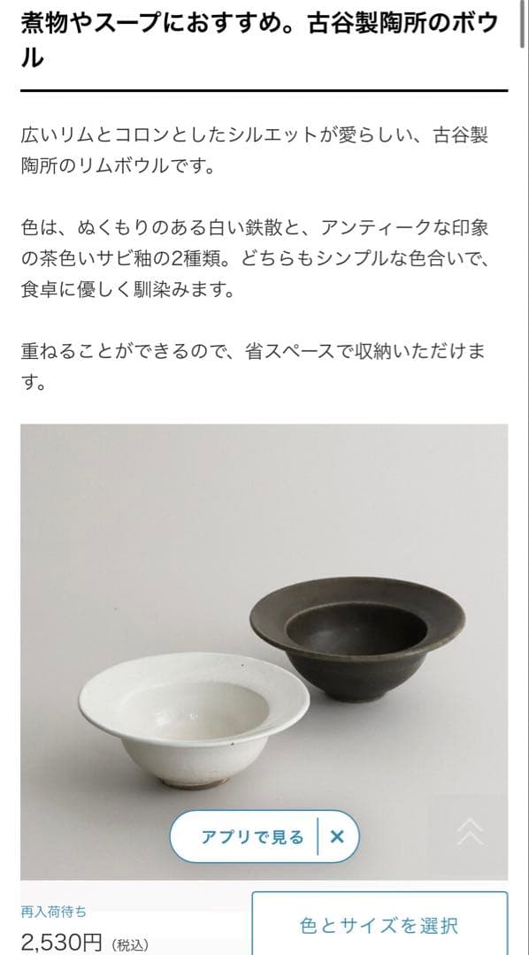 古谷製陶所　リムボウル 最終値下げ