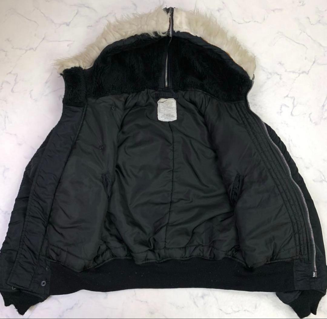 ジャケット・アウター 80s ALPHA N-2B black flight jacket Lsize