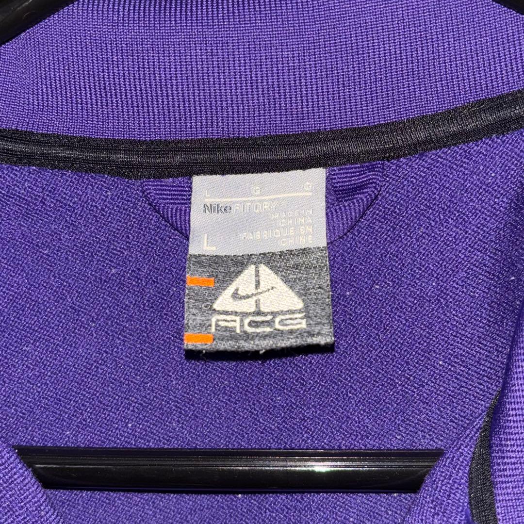 00s NIKE ACG ジップアップ ジャケット L パープル ナイキ テック