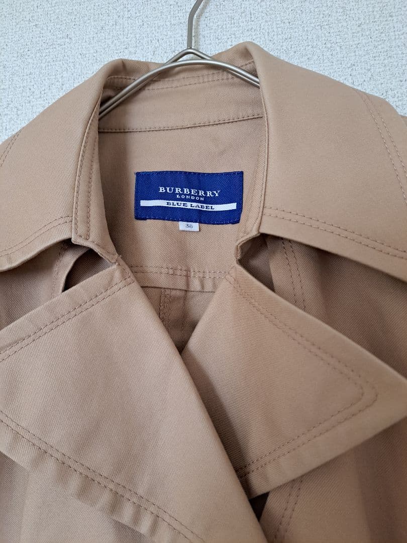 BURBERRYブルーレーベル ショートトレンチコート　ベージュ　38　春