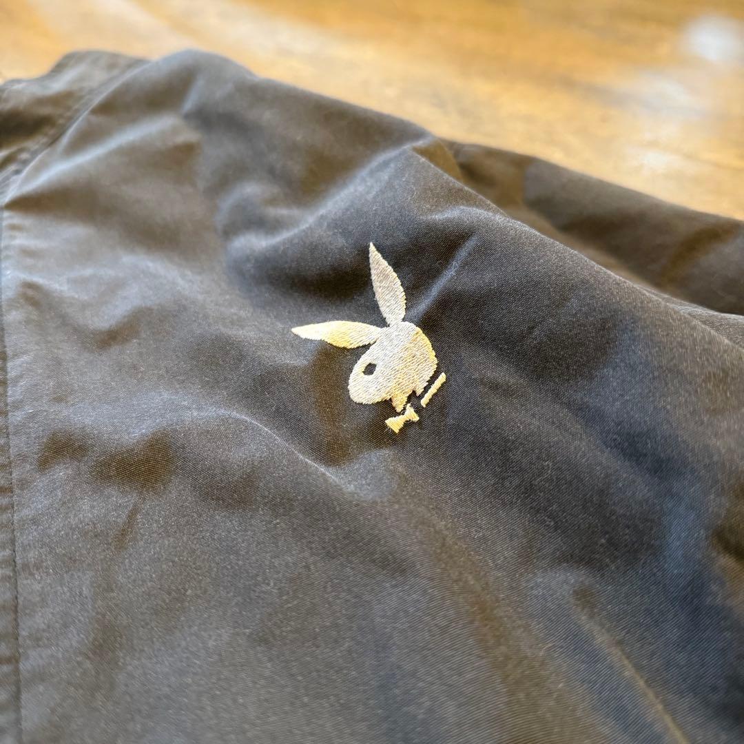 PLAYBOY ブルゾン ジャケット Lサイズ ブラック 刺繍ロゴ