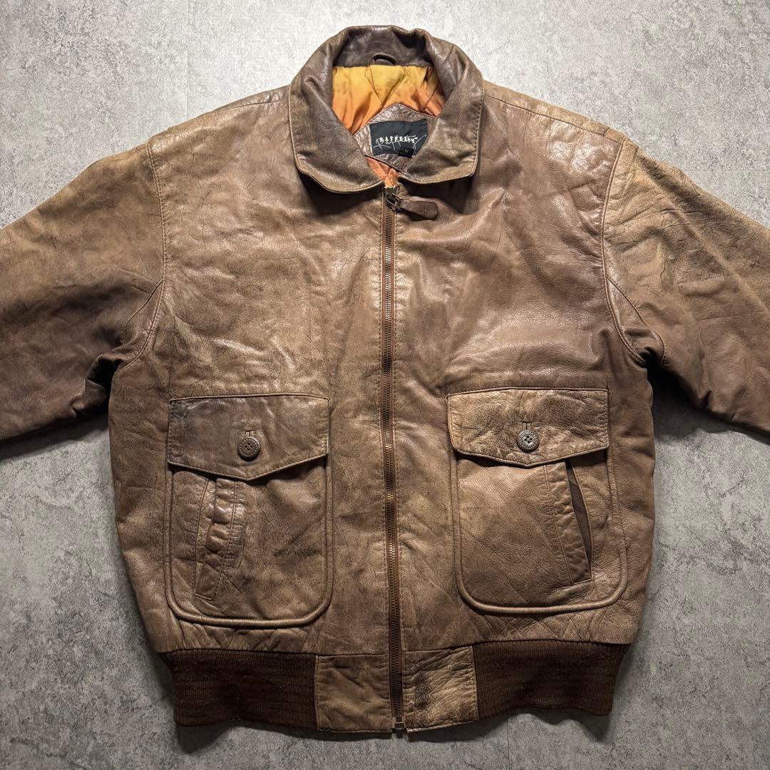 【90s vintage】A-2 leather flight jkt 短丈　M