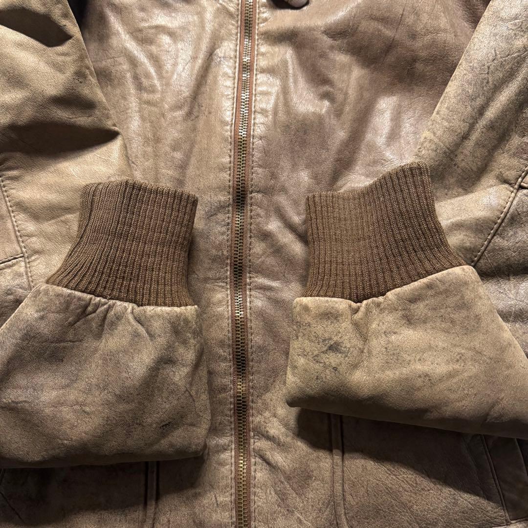 【90s vintage】A-2 leather flight jkt 短丈　M