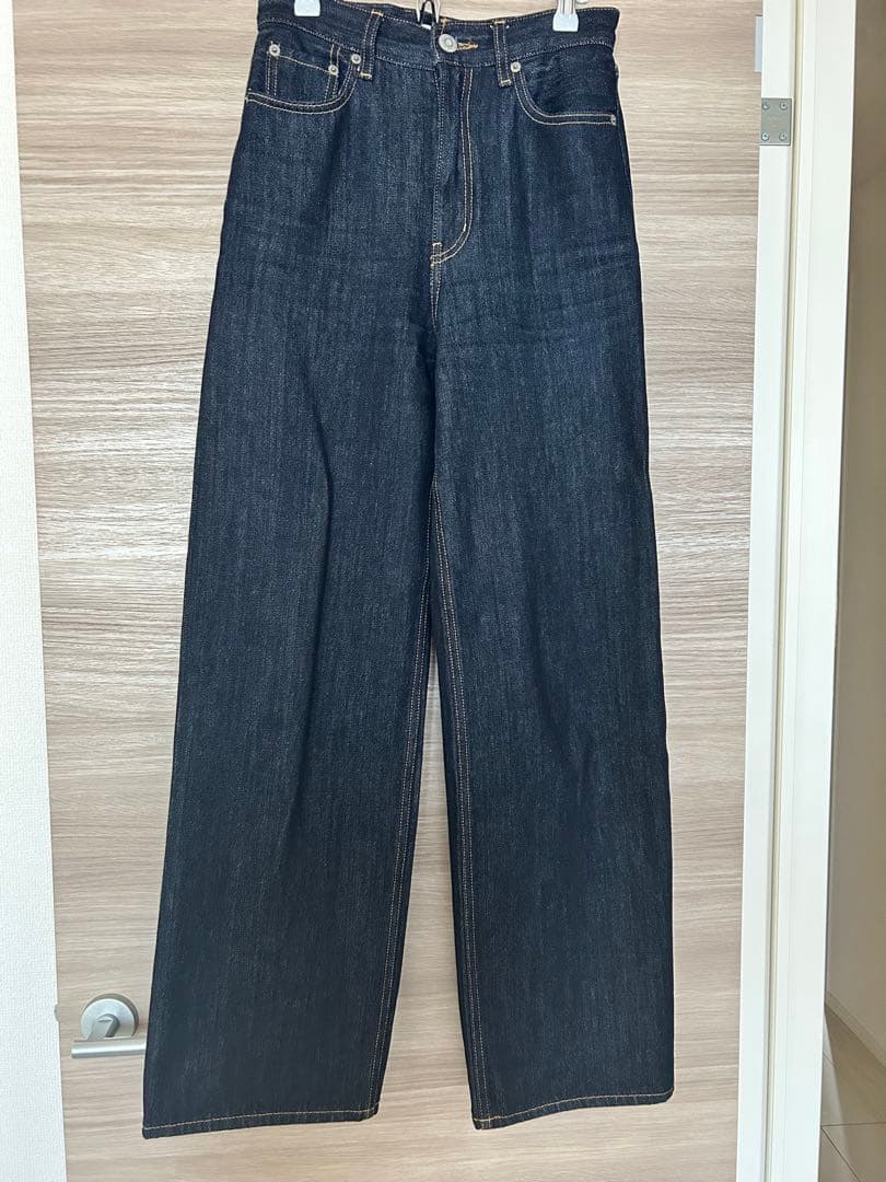 MOUSSY ダークデニム ハイウエストストレート