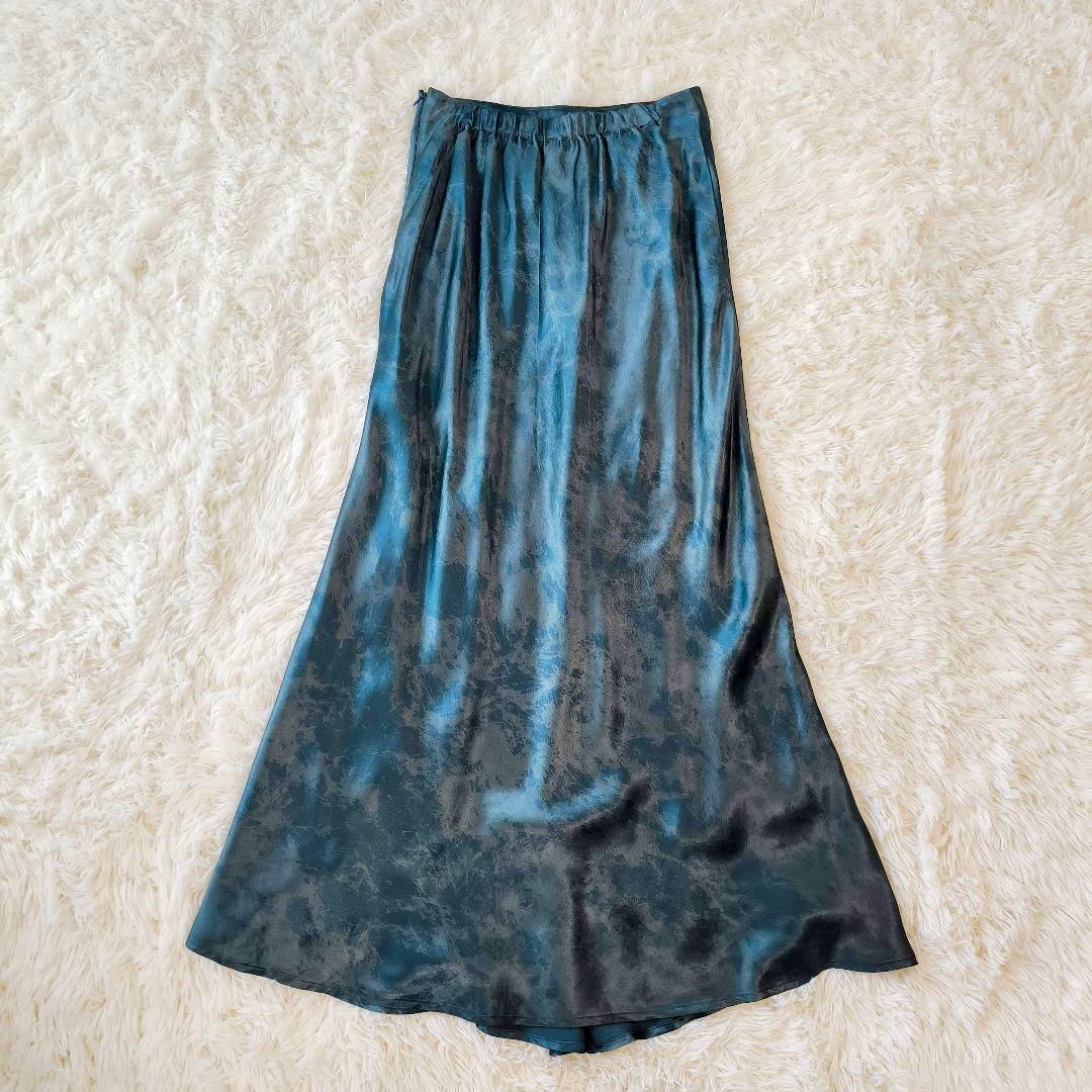 Ameri 24AW BIAS SATIN PRINT SKIRT アメリ
