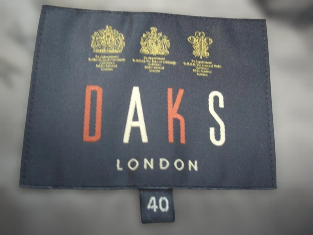 美品 DAKS トレンチコート ネイビー ダブルブレスト size40 L