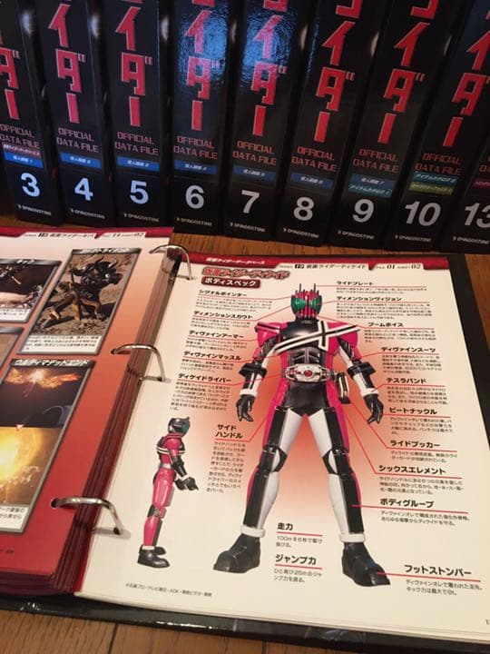 仮面ライダーオフィシャルデータファイル全巻バインダー付★非売品プロマイド5枚付★