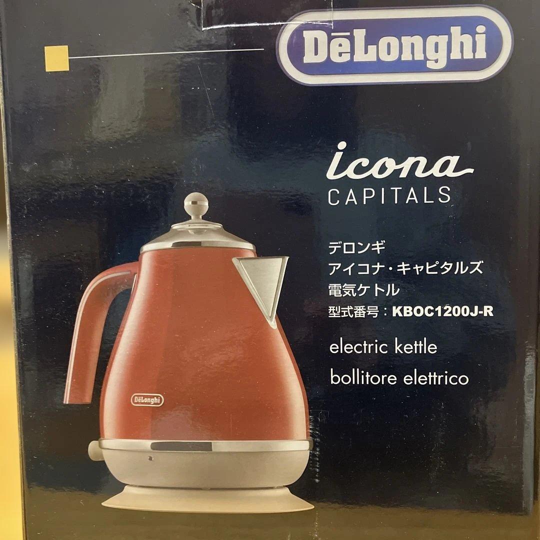 電気ケトル 1.0L レッド メタルボディ