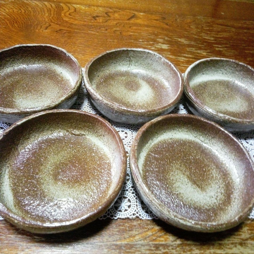 信楽焼文五郎窯陶器皿 5枚セット