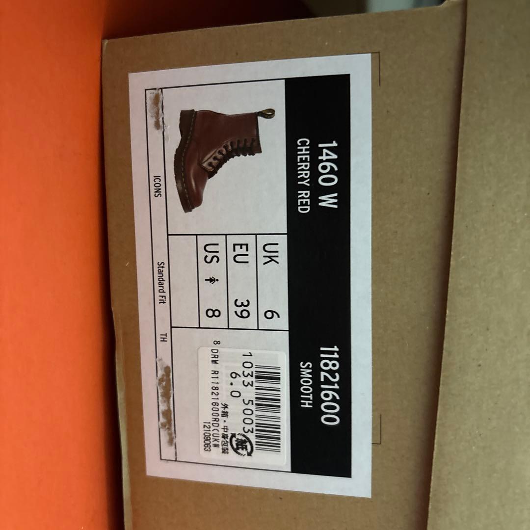 靴 Dr. Martens 1460 W Cherry Red 8 UK