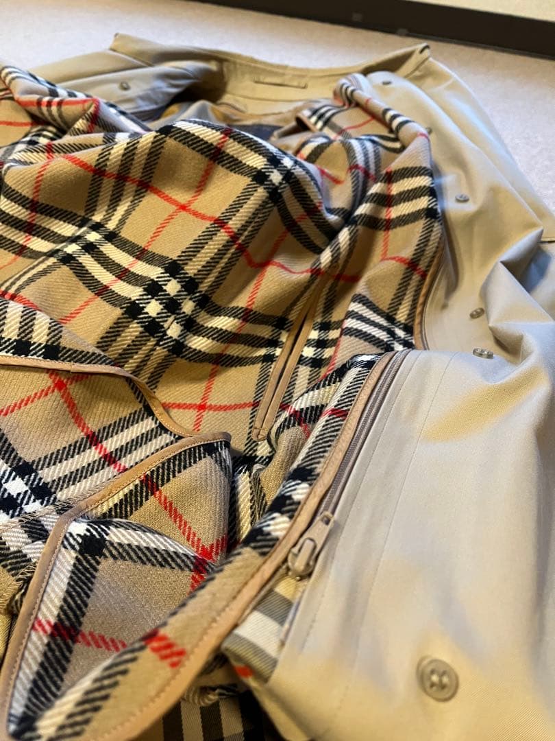 【美品】43（M相当）バーバリー BURBERRY トレンチコート　ライナー付き