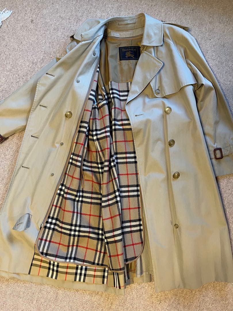 【美品】43（M相当）バーバリー BURBERRY トレンチコート　ライナー付き